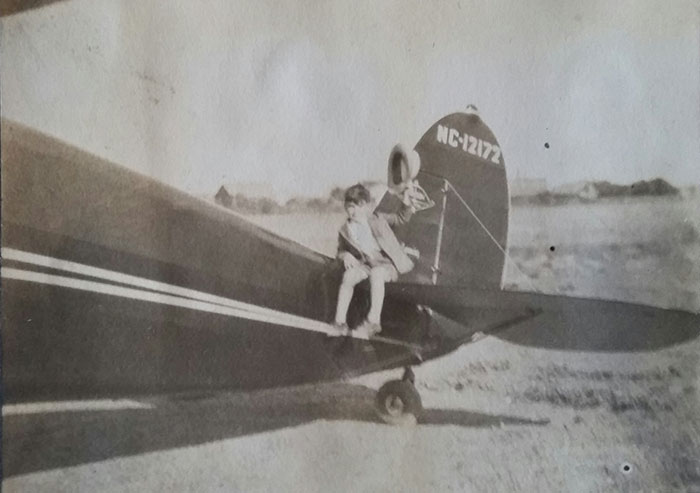 Stinson NC12172 With Rider, Date & Location Unknown (Source: Site visitor)