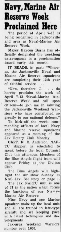 JAX Air News, April 10, 1958 (Source: Web) 



