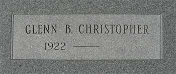 Glenn Christopher, Grave Marker (Source: findagrave.com) 