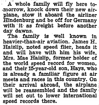 The New York Times, May 20, 1936 (Source: NYT)