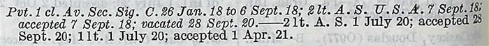 U.S. Army Registry, 1926 (Source: ancestry.com)