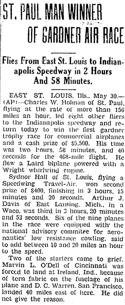 Titusville (PA) Herald, May 31, 1929 (Source: Woodling)